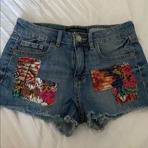 High waisted shorty shorts